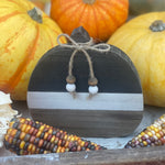 CA-5088 - Med. Black/White/Wood Plank Pumpkin