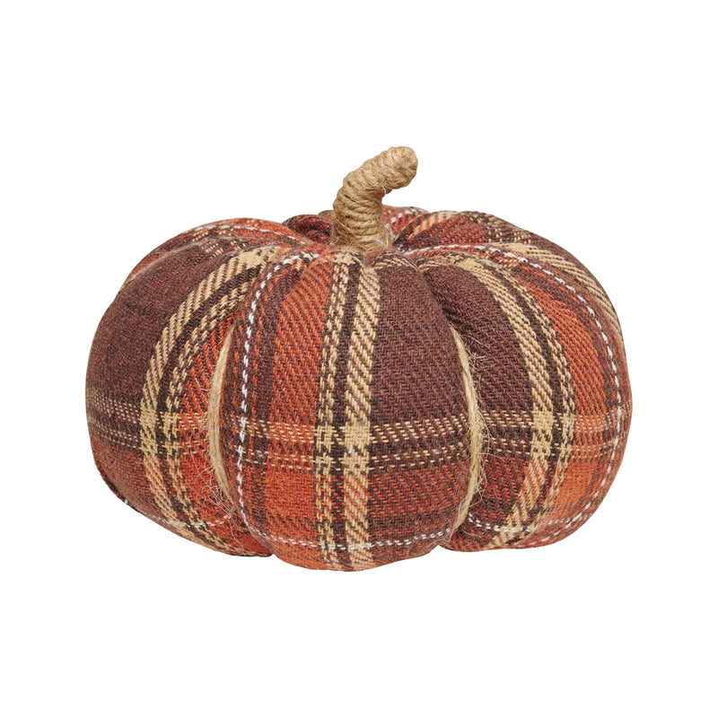 CF-3126 - Med. Harvest Plaid Fabric Pumpkin