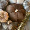 Lrg. Mocha Corduroy Pumpkin 