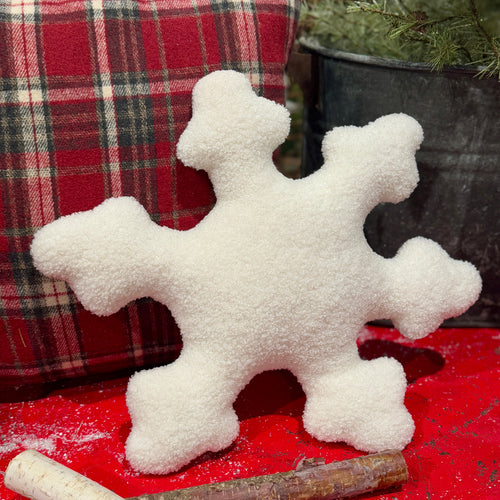 White Snowflake Sherpa Plush