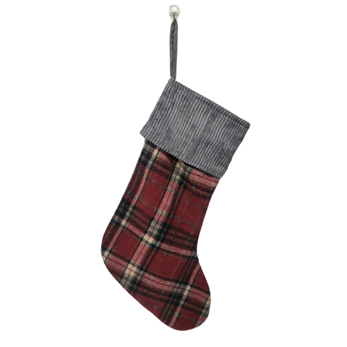 Merry/ Gray Cord. Stocking 