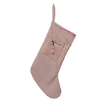 Pink Cord Zipper Stocking 