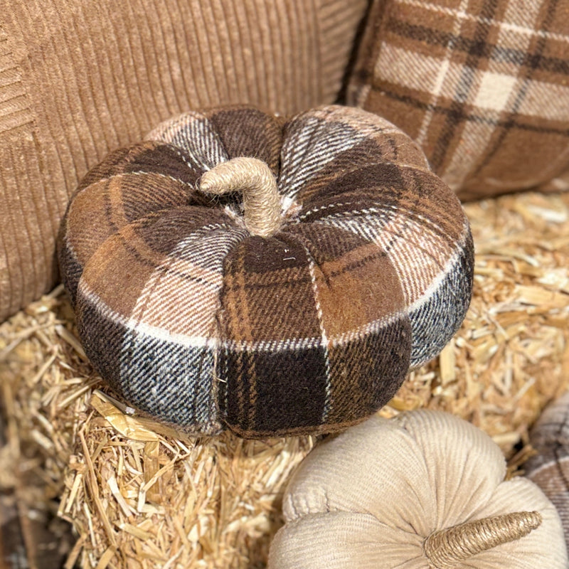Large Austin Plaid Pumpkin 