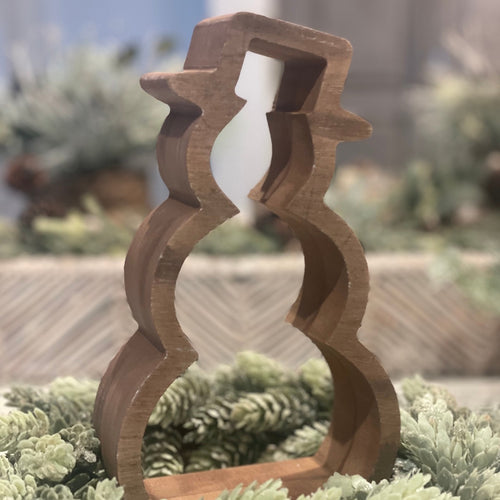 Wood Wash Hollow Snowman 