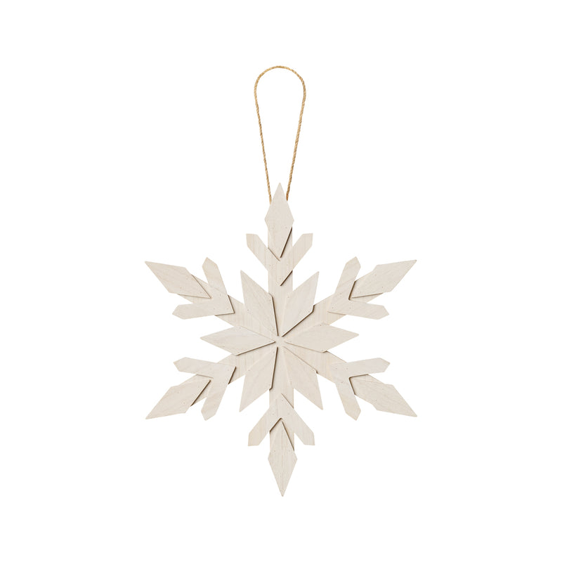 FR-3795 - Lrg. White Wash Snowflake