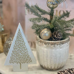 FR-3821 - White/Gold Glitter Tree Cutout