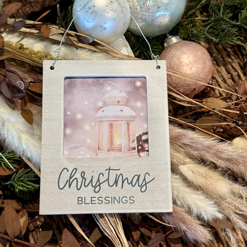 Cmas Blessings Photo Ornie 