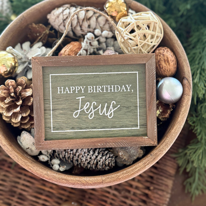 HBDay Jesus Framed Ornie 