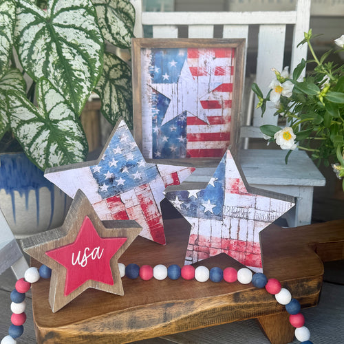 PS-8302 - Red USA 3D Star