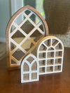 PS-8210 - White/Wood 3D Window