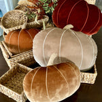 Sm. Saddle Velvet Pumpkin Pillow