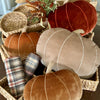 Lrg. Cinnamon Velvet Pumpkin Pillow 