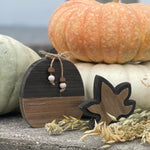 CA-5087 - Small Black/Wood Plank Pumpkin