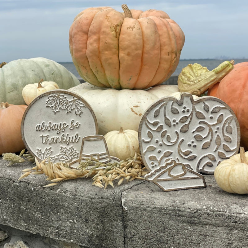 CA-5162 - Sm. Pattern Carved Pumpkin