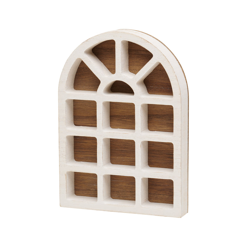 PS-8210 - White/Wood 3D Window