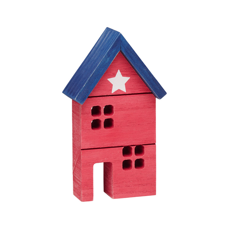 PS-8292 - Lrg. Red Blue Cottage