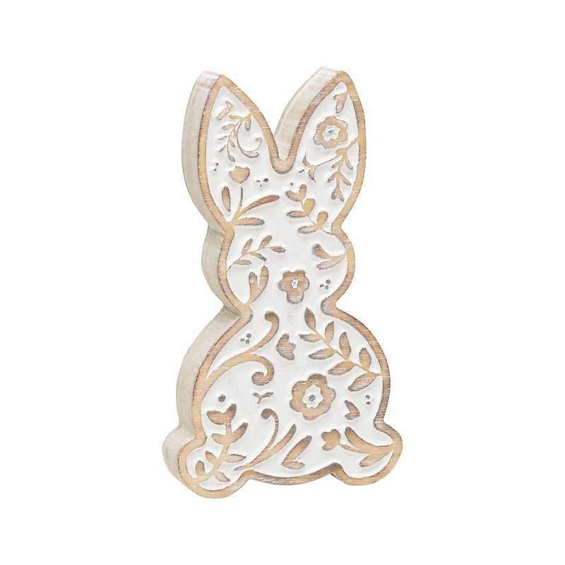 SW-2119 - Floral Carved Medium Bunny