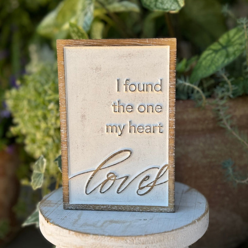 SW-3011 - Heart Loves Carved Block