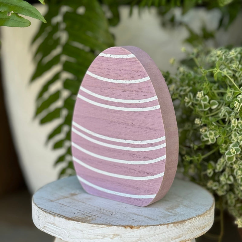 SW-3104 - Lrg. Purple Curvy Stripe Egg