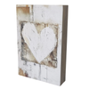 Rustic White Heart Block