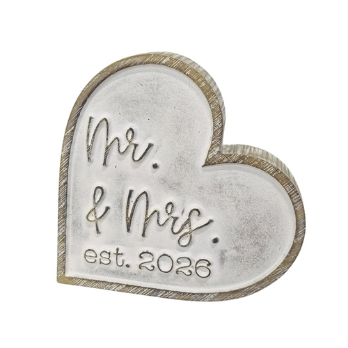 Mr Mrs 2026 Carved Heart
