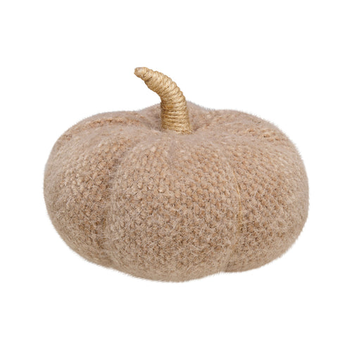 Med. Tan Fuzzy Fabric Pumpkin 