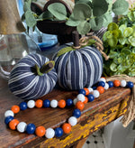 CA-4569 - Navy/Orange Beaded Tassel