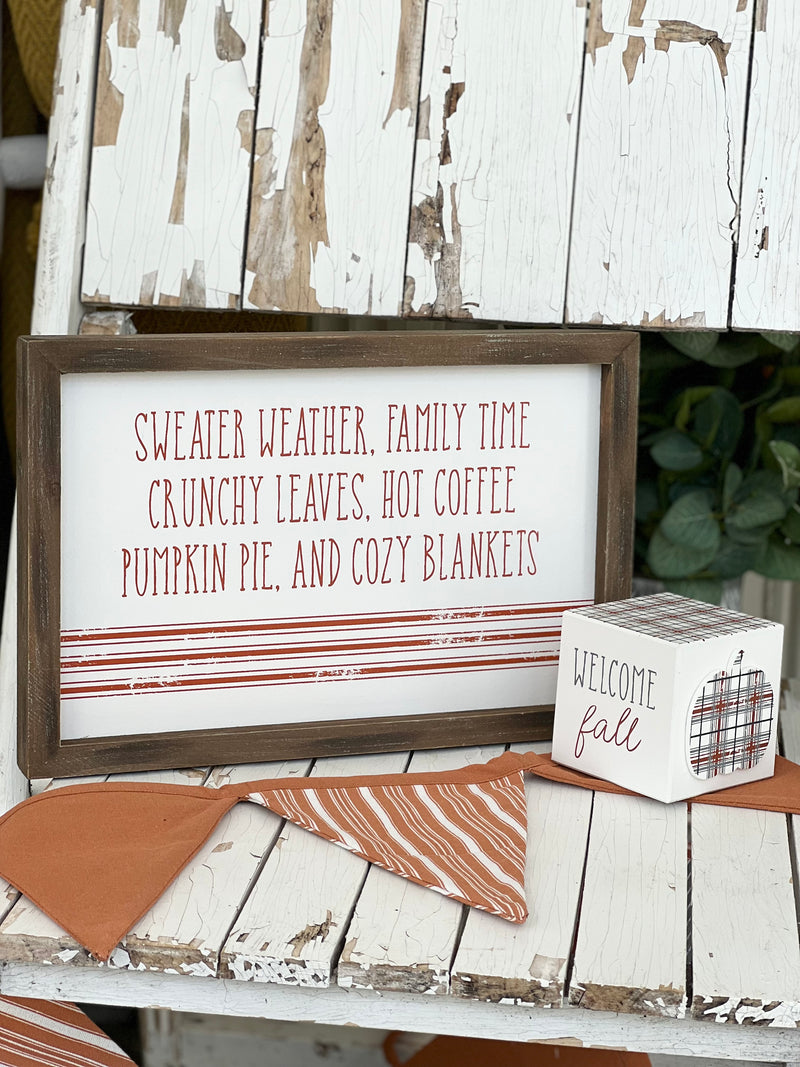 CA-4395 - *Fall Sayings OW Framed Sign