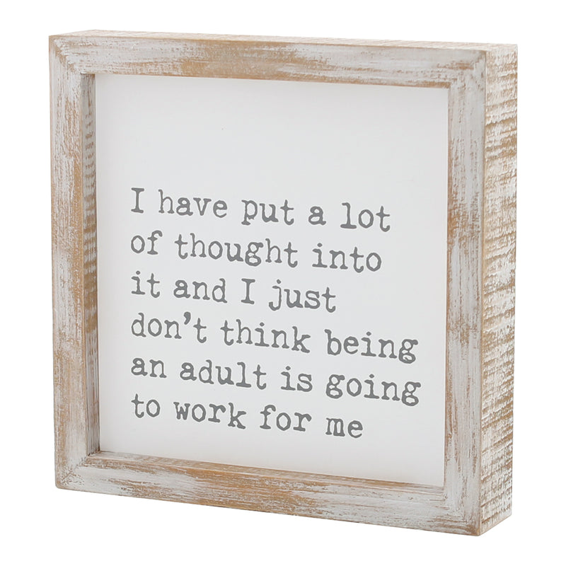CA-3692 - Being An Adult Framed Sign