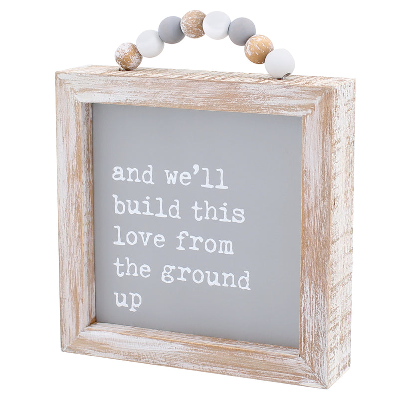 CA-3777 - *Build Love Framed Sign w/ Beads