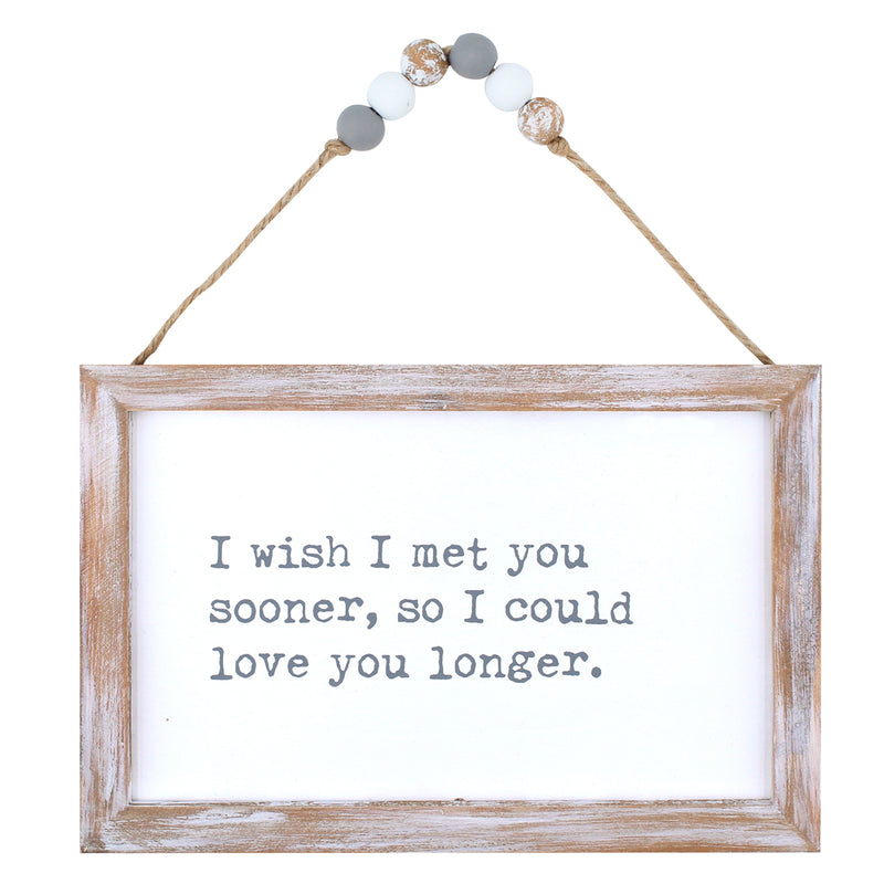 CA-3781 - *Love You Longer Beaded Hanging Sign