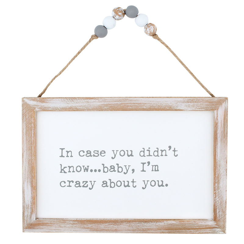 CA-3783 - *I'm Crazy Beaded Hanging Sign