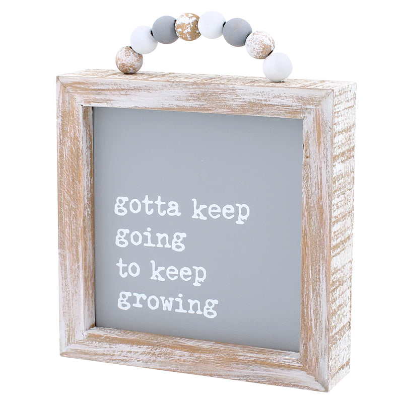 CA-3819 - Keep Going Framed Sign w/ Beads