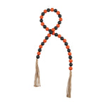 CA-4294 - Orange/Black Beaded Tassel