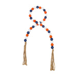 CA-4569 - Navy/Orange Beaded Tassel