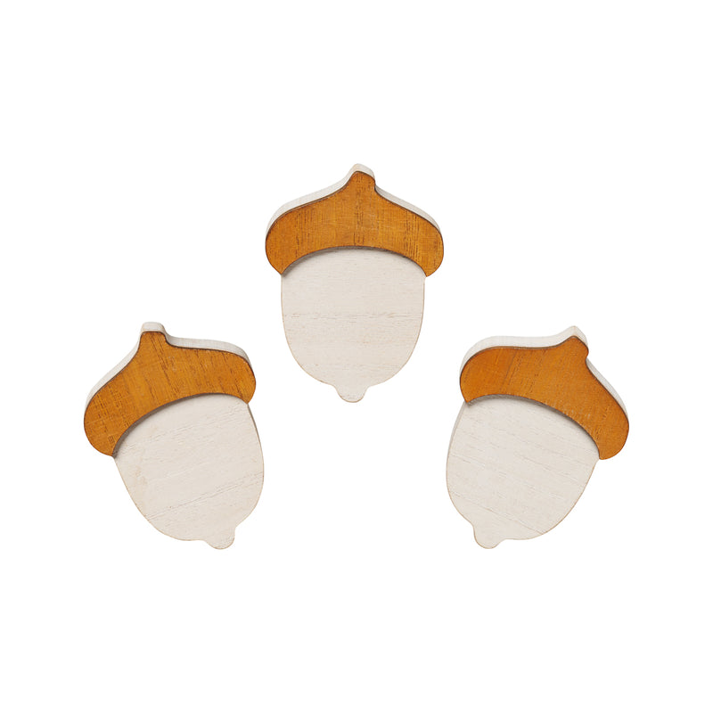 CA-4952 - Lg. Org/Wh Acorns, Set of 3