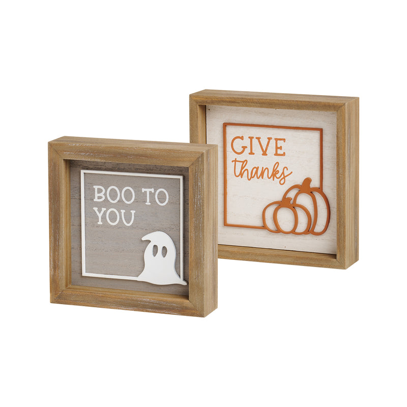 CA-5012 - Boo/Thanks Sign (Reversible)