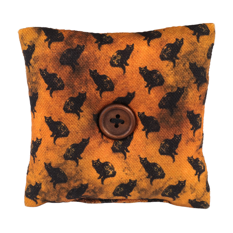 CF-2354 - *Orange Black Cat Mini Pillow