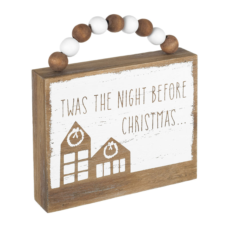 FR-1005 - Night Before Box Sign w/ Beads