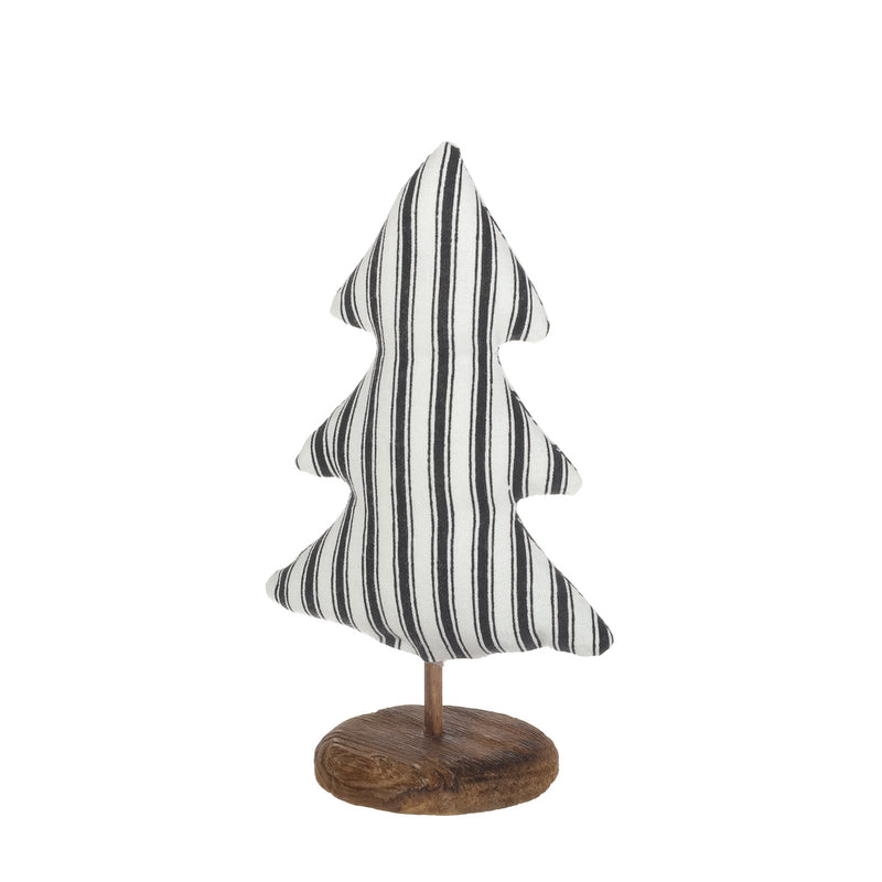 FR-1590 - *White Striped Fabric Tree on Base