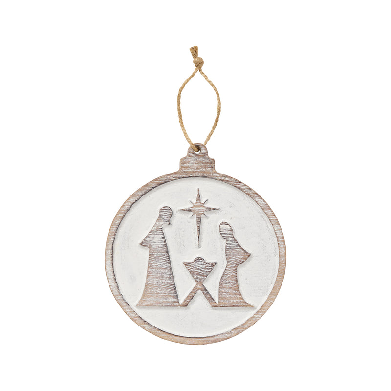 Nativity Carved Ornie 