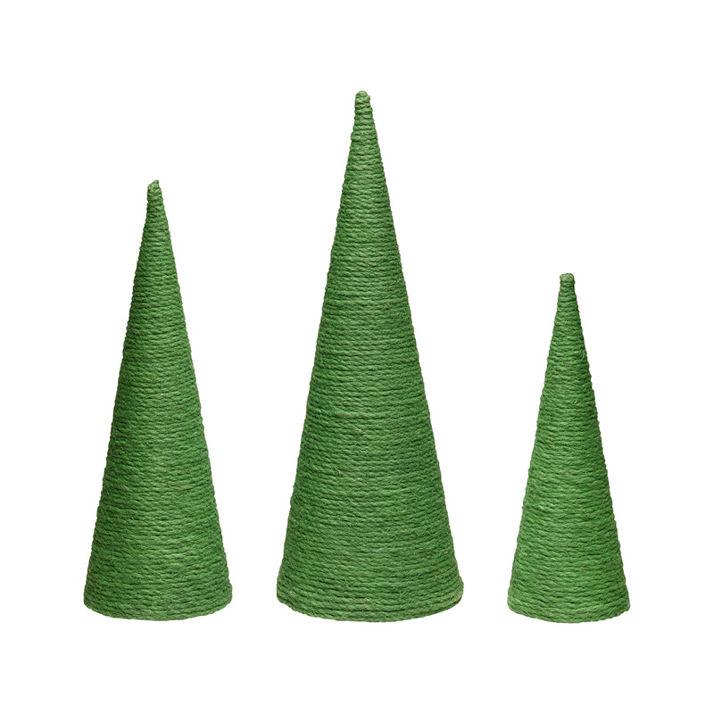 FR-3500 - *Lrg. Green Cone Trees, Set of 3