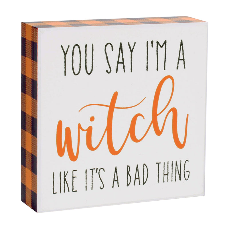 FR-9486 - **I'm A Witch Glitter Box Sign