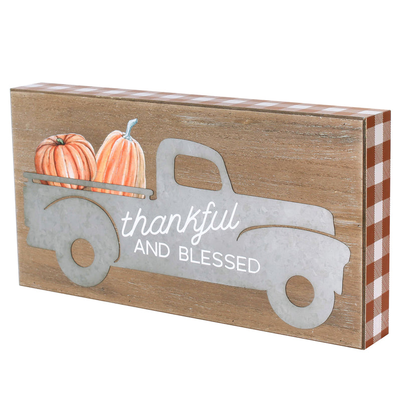 FR-9551 - Thankful OW Galv. Truck Box Sign