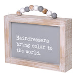 PS-7811 - *Hairdressers Framed Sign w/ Beads