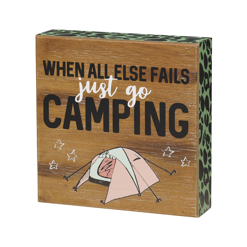 PS-7988 - Just Go Camping Box Sign
