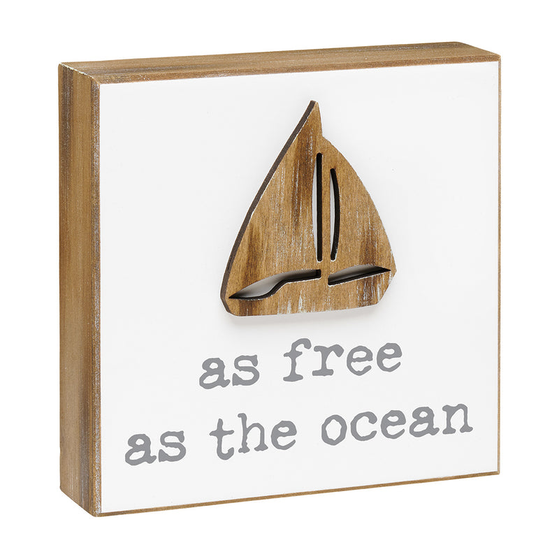 PS-8029 - Free As The Ocean 3D Box Sign