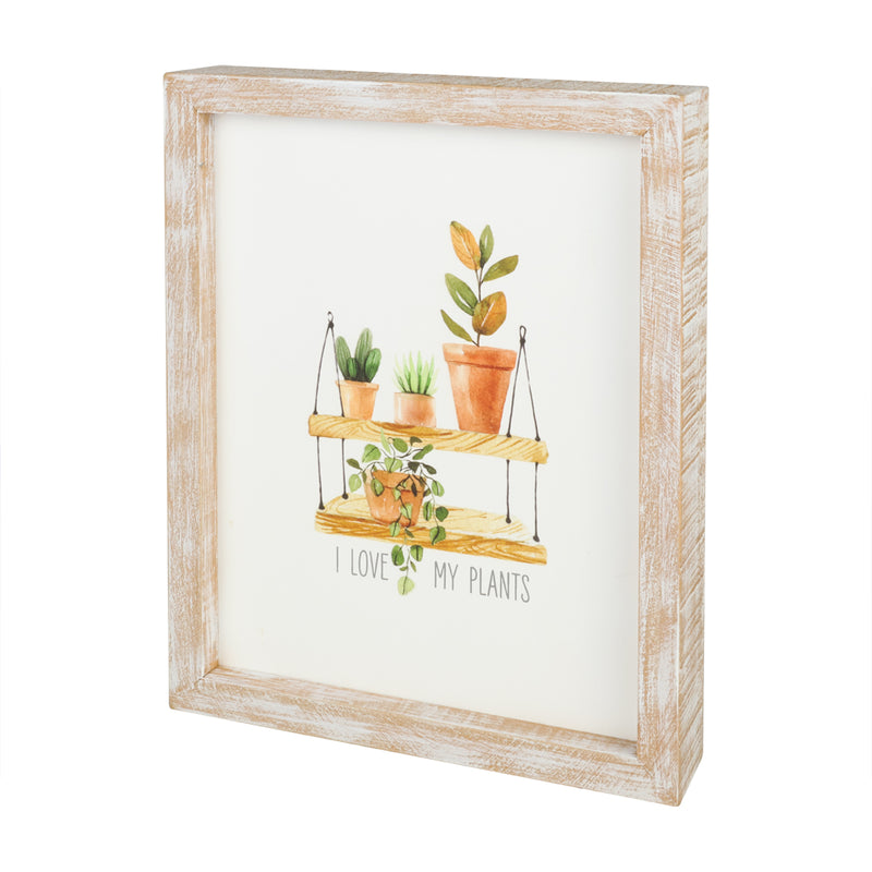 SW-1481 - Love Plants Framed Sign