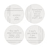 SW-1524 - *Alcohol Striped Coasters, Set of 4