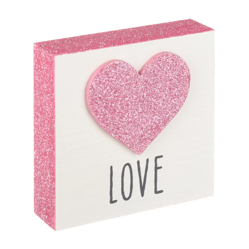 SW-1653 - Love Pink Glitter 3D Block